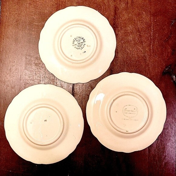 3 Vintage Franciscan Desert Rose Bread & Butter Dessert Plates - Picture 3 of 7